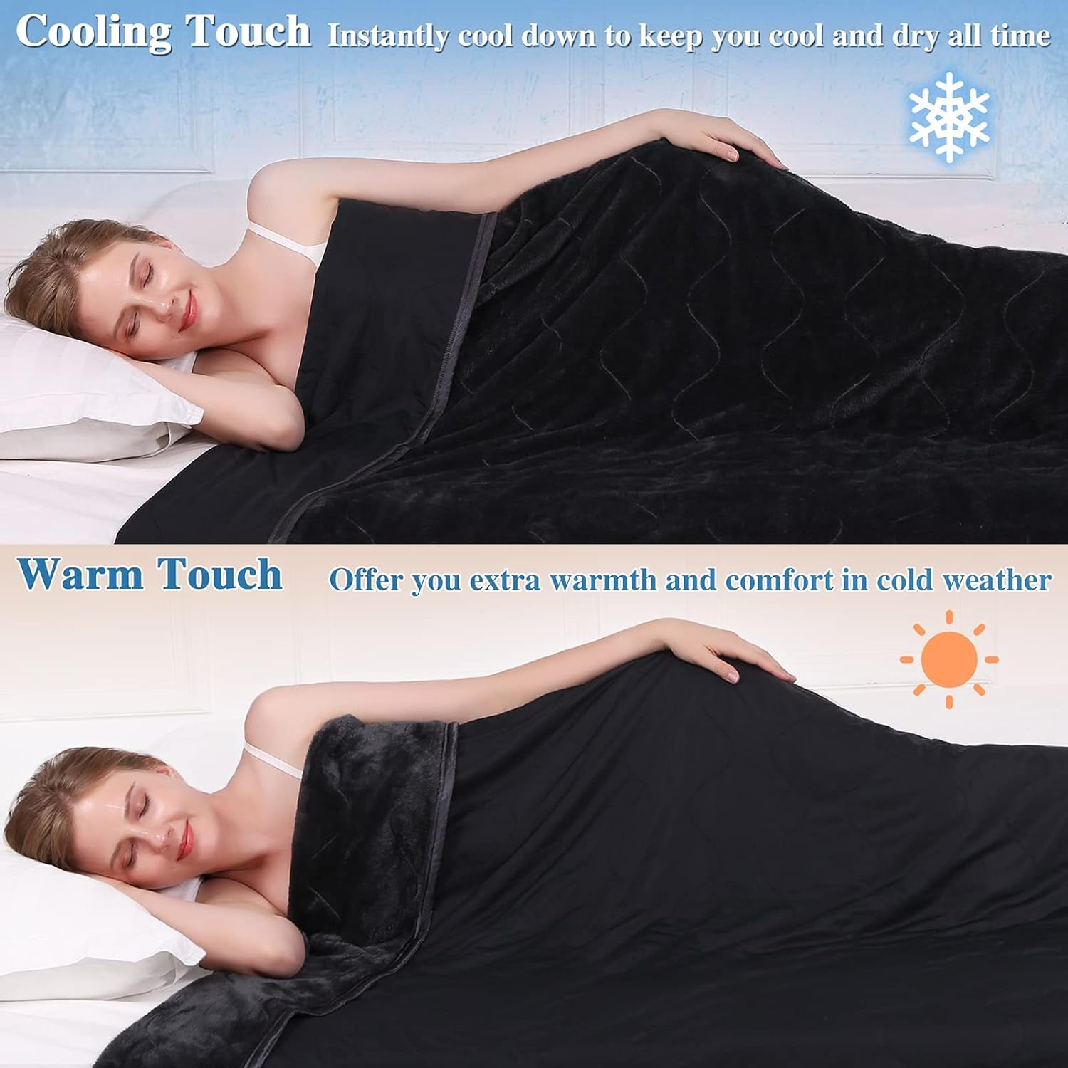 Cooling Blanket Twin Size, Cooling Summer Blanket 60X80 Inch, Cool Blanket for Hot Sleepers Night Sweat, Lightweight Blanket with Cooling Fiber and Plush Double Sided for All Season, Dark Gray